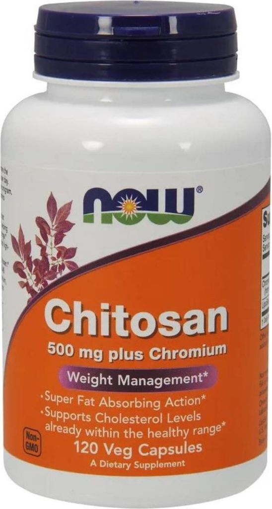 NOW Foods Chitosan mit Chrom, 500 mg, 120 Kapseln 1161 Produktbild 