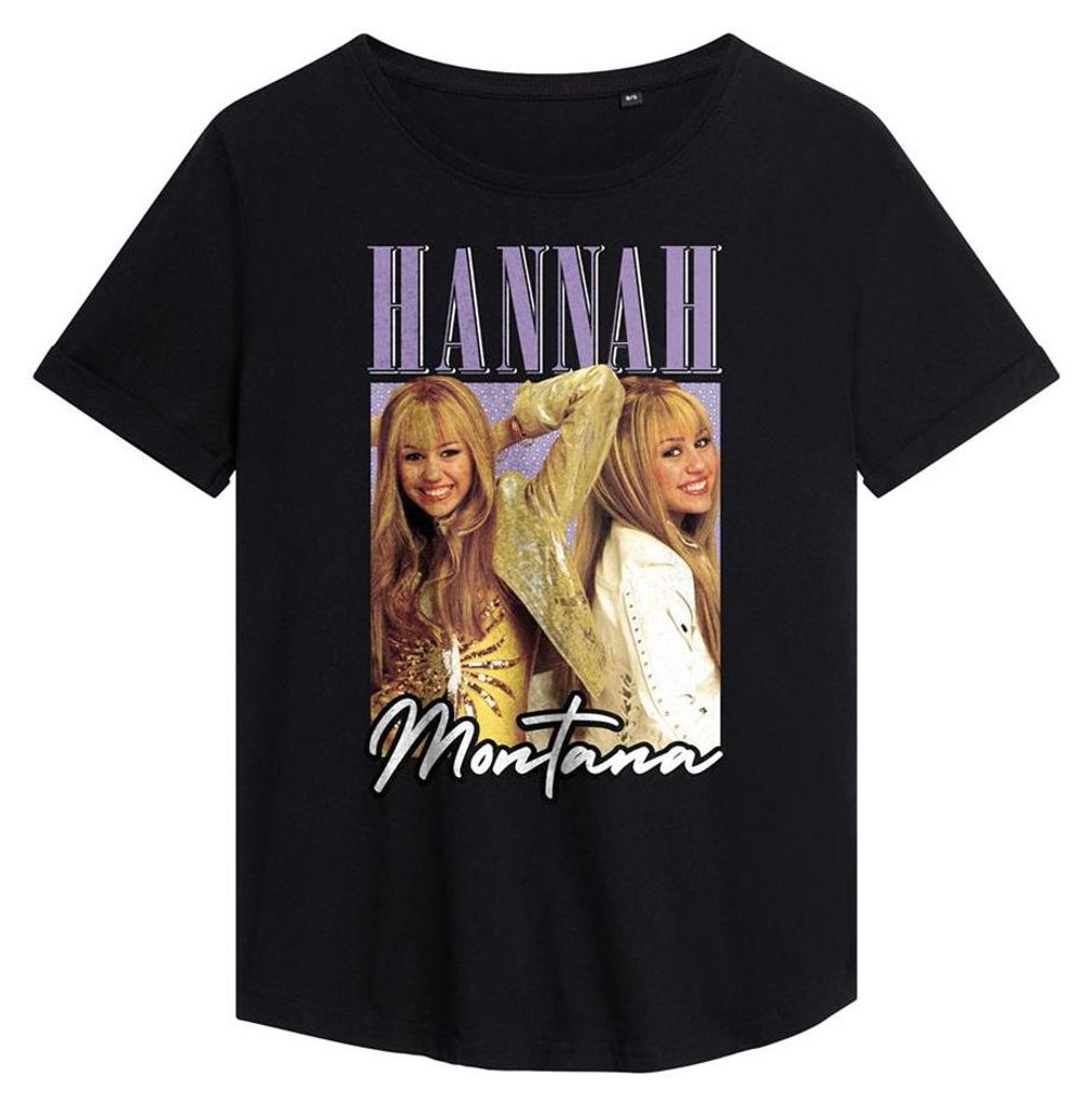 Hannah Montana - T-Shirt für Damen, modern TV34791 (XL) (Schwarz)