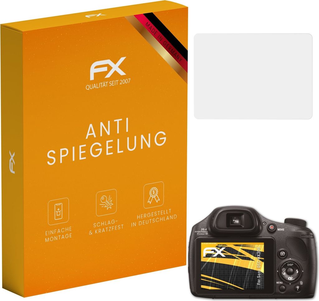 atFoliX FX-Antireflex 3x Schutzfolie kompatibel mit Sony DSC-HX300 Displayfolie