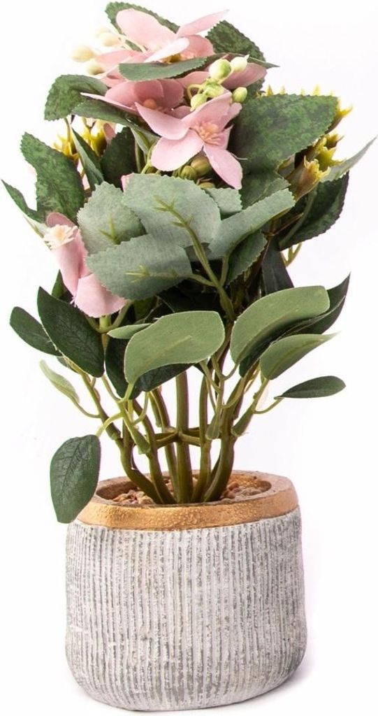 Kunstblume im Topf 26cm - Farbenfrohe Deko Pflanze - Realistisch & Pflegeleicht