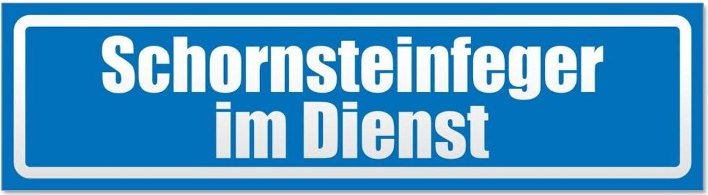 Kiwistar Schornsteinfeger im Dienst invertiert Magnetschild Schild magnetisch - 60cm Blau - Magnetfolie für Auto PKW Kfz