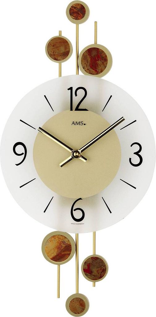 AMS Quarz-Wanduhr, Quarzwerk, 23x47x5cm, 9389