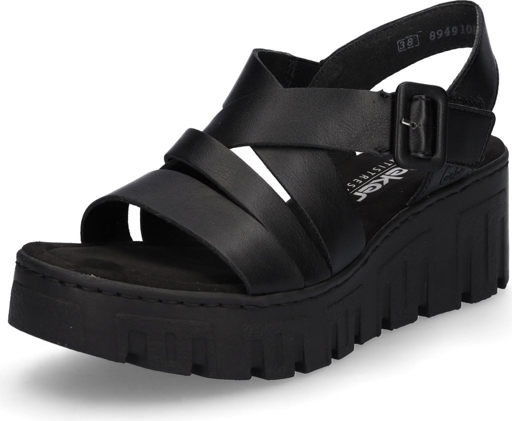 Rieker Keilsandaletten Damen 31393837333130 Schwarz 36 EU Produktbild 