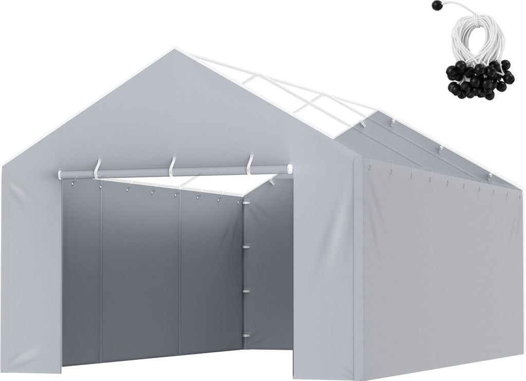 VEVOR bočná stena garážového stanu 610 x 364 cm, plachta na Obrázok produktu 