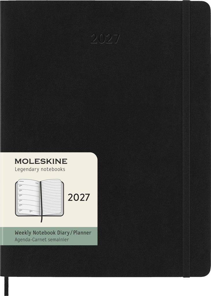 Moleskine Wochenkalender für 12 Monate, 2027, Format XL, 1 Produktbild 