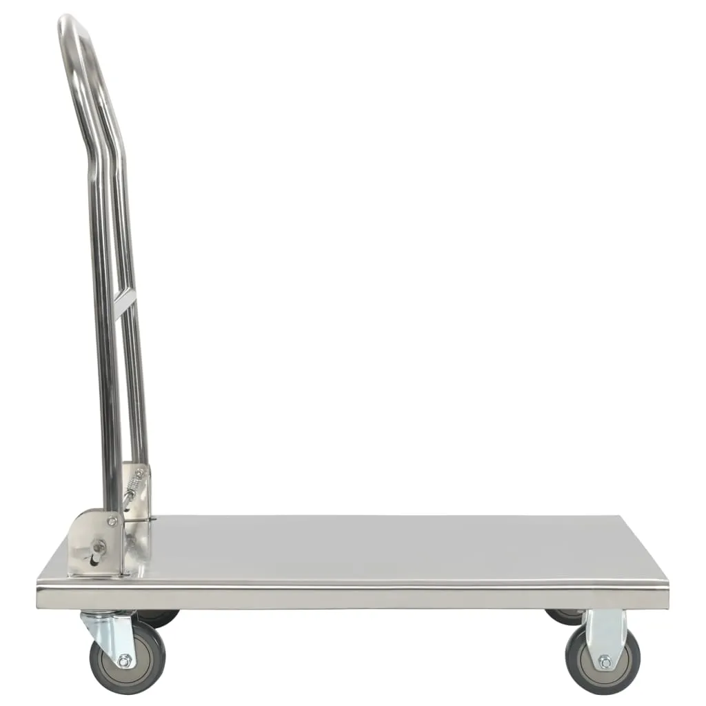 Carrello Trasporto Acciaio Inox 82x53x86 cm - Portata 200kg Professionale