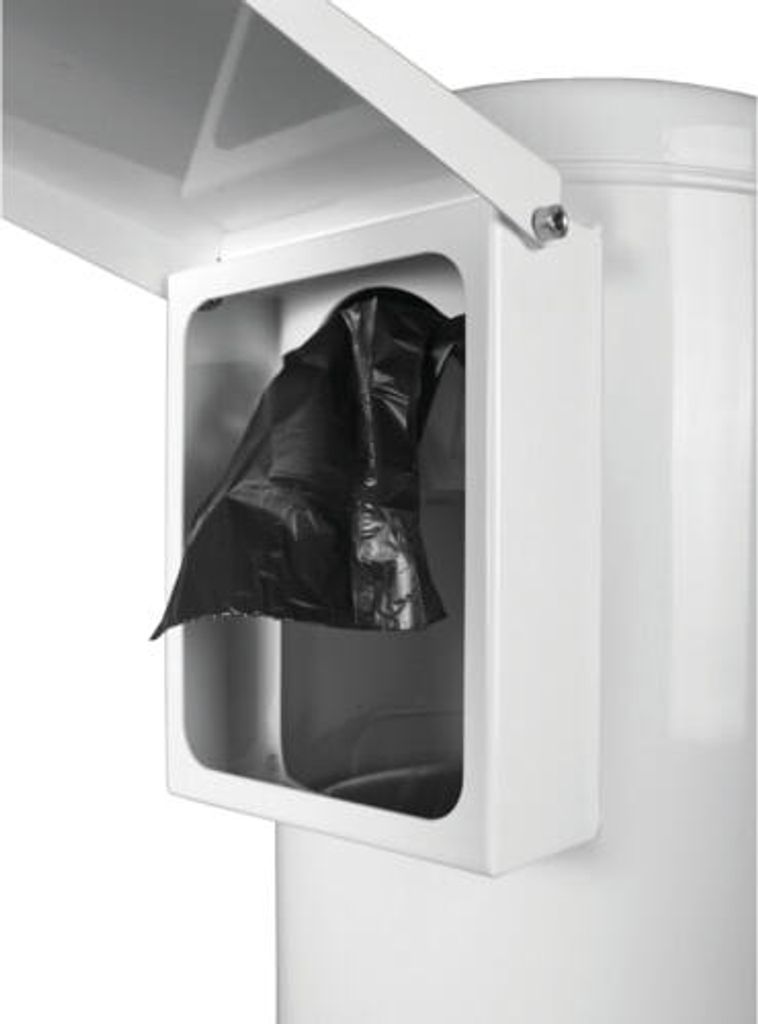 Hundetoilette - Beutelspender - mit Behälter - zum Einbetonieren - moosgrün