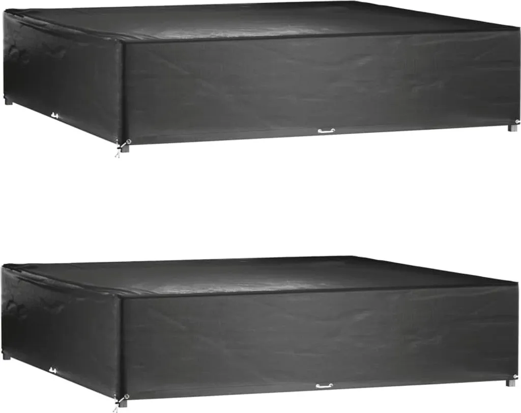 2x Coprimobili Quadrati 240x240cm Neri The Living Store Giardino
