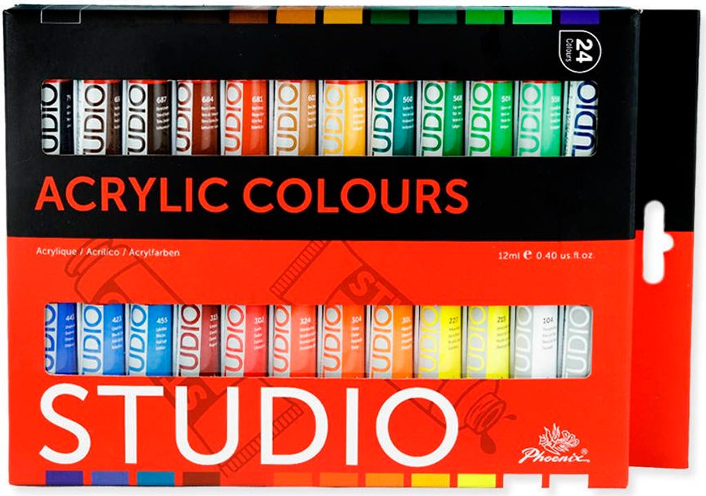 Phoenix Acrylfarben-Set 24x12 ml