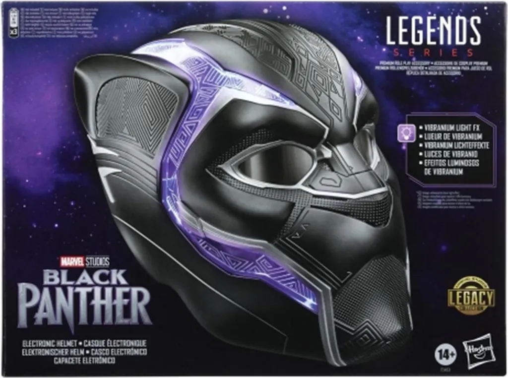 Casque Panthère Noire avec effets lumineux LED Marvel Legends de Hasbro