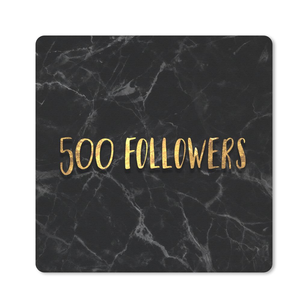 MuchoWow Mauspad Mousepad Soziale Medien - Instagram - Gold - Marmor 20x20 cm - Mousepads - Maus Mat - Pad - Mausunterlage - Desk Mat - Bureauart...