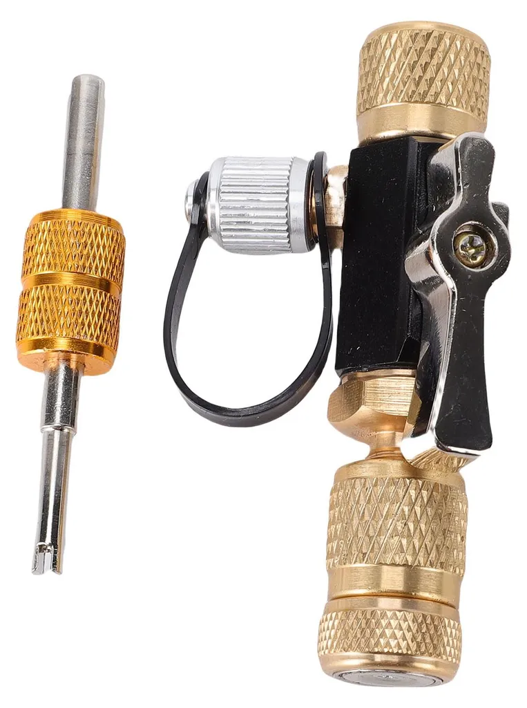 Démonte-obus de valve clim en laiton robuste pour réparation auto