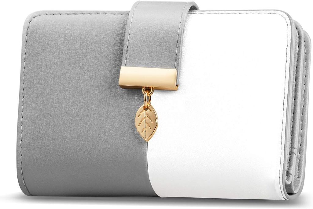 Geldbeutel Damen Portemonnaie Damen Geldbörse aus Leder Geldbeutel Viele Fächer it RFID Schutz 18 Kartenfächer Geldbörsen mit Reißverschluss