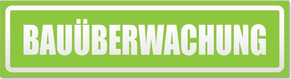 Bauüberwachung invertiert Magnetschild Schild magnetisch