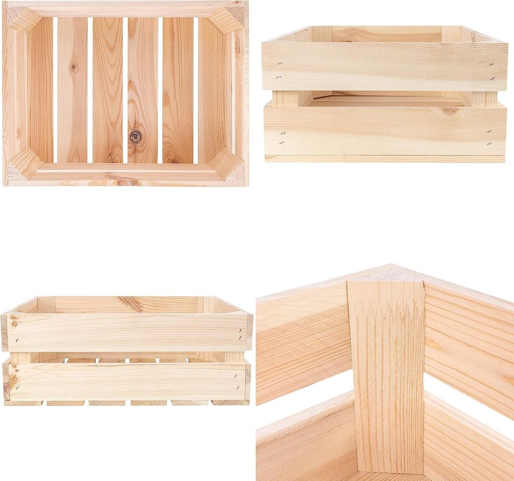 Creative Deco Scatola di Legno Naturale | 40x30x15 cm | Immagine del prodotto 