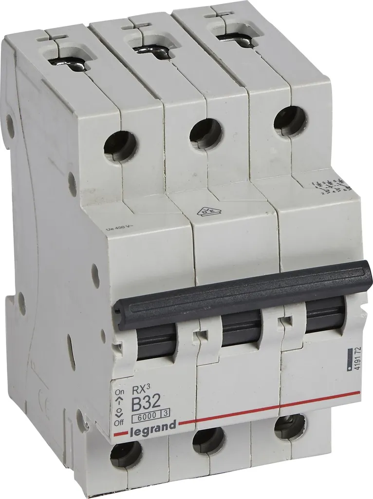 Legrand RX3 Disjoncteur Phase Neutre Type B 16A 400V IP20 - 419135