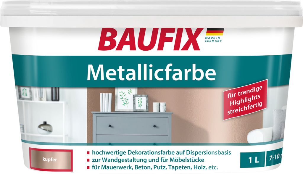 BAUFIX Metallicfarbe kupfer Produktbild 