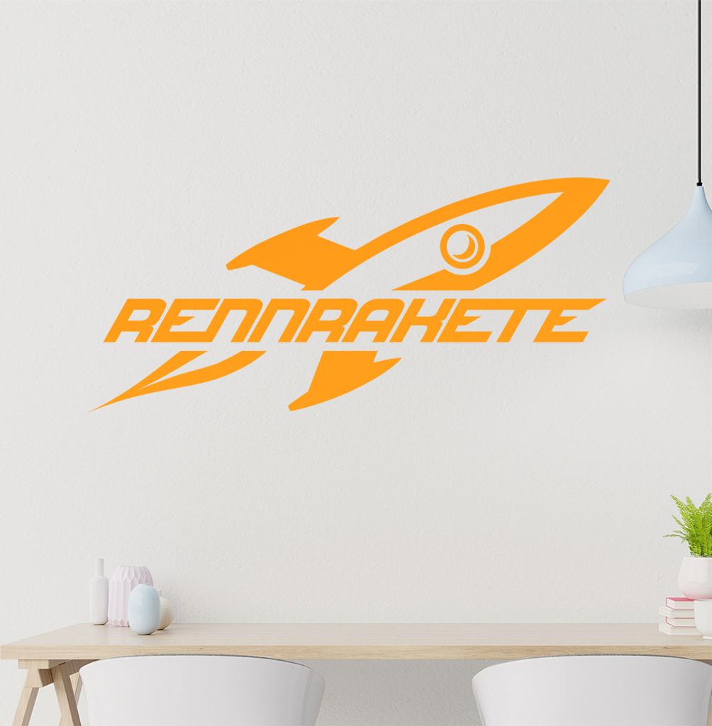 KIWISTAR Rennrakete - Rakete Mars Mond Speed Wandtattoo in 6 Größen - Wandaufkleber Wall Sticker - Dekoration, Küche, Wohnzimmer, Schlafzimmer, ...