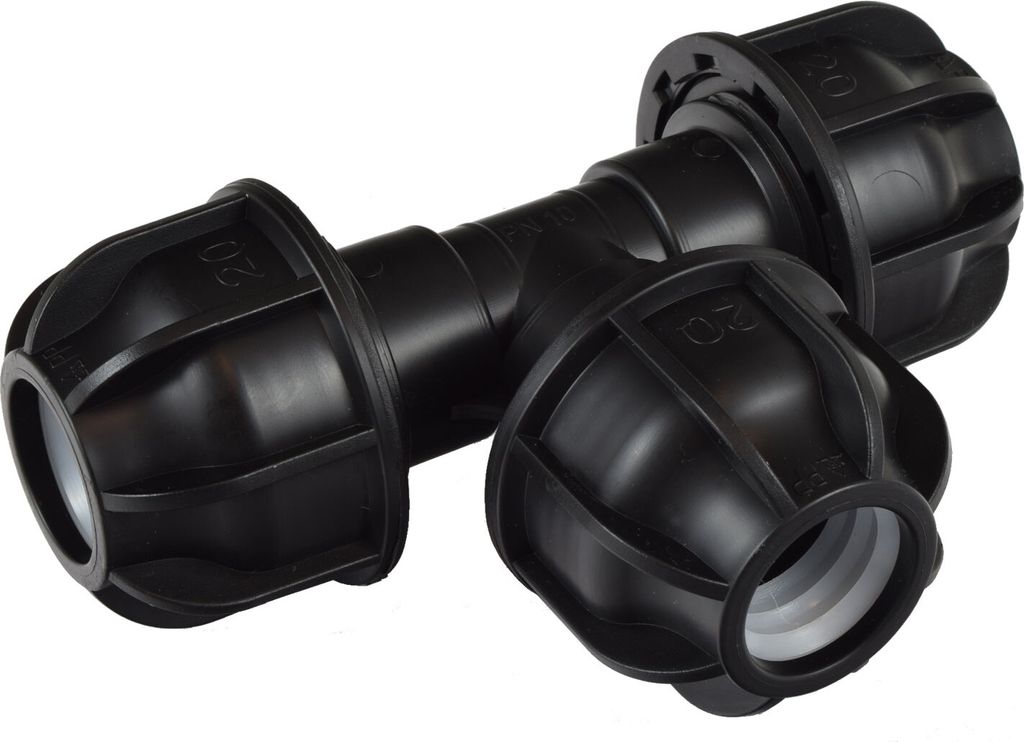 Agora-Tec®  PE Fitting T-Stück 20 mm x 20 mm x 20 mm für Produktbild 