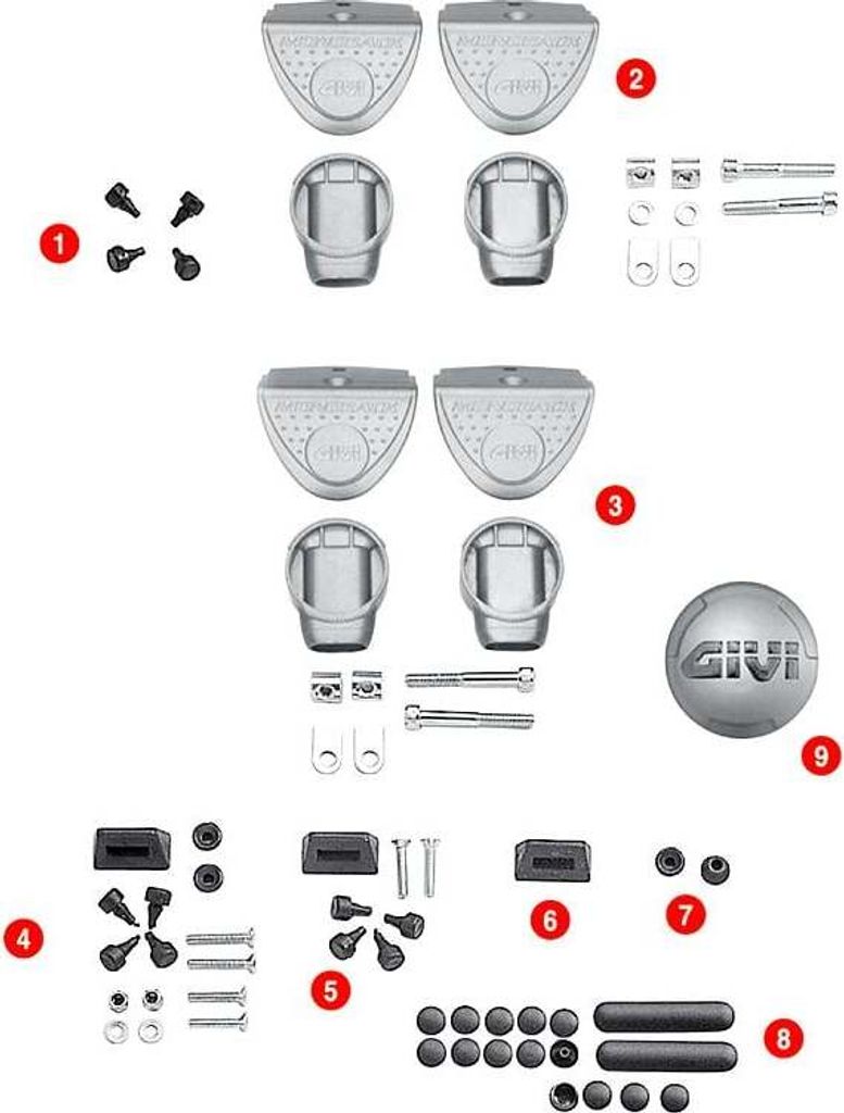 Givi Bouchons en caoutchouc pour plaques de support Image du produit 