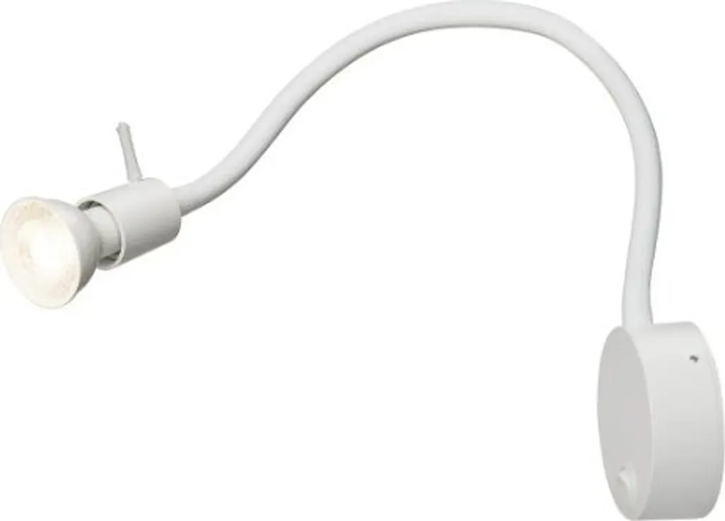 Faretto Parete Dio Flex GU10 Bianco Braccio 40cm con Interruttore - 5