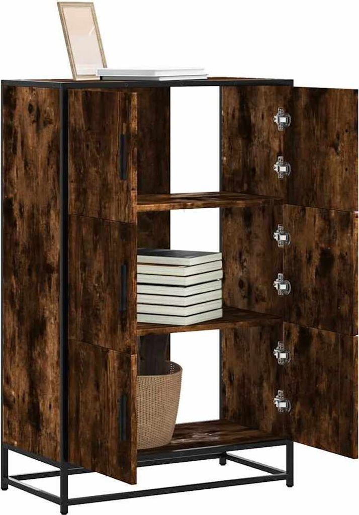 Maison Exclusive - Highboard Räuchereiche 68x35x106,5 cm Holzwerkstoff Metall