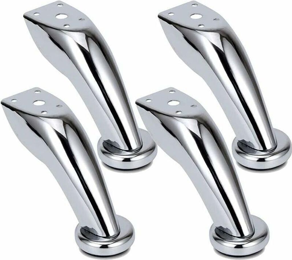Möbelfüße, dicke Edelstahl-Sofafüße, Chrom-Finish, Möbelfüße für Kleiderschränke, Betten und Sofas, für Sofas, Stühle, Hocker und Schr...