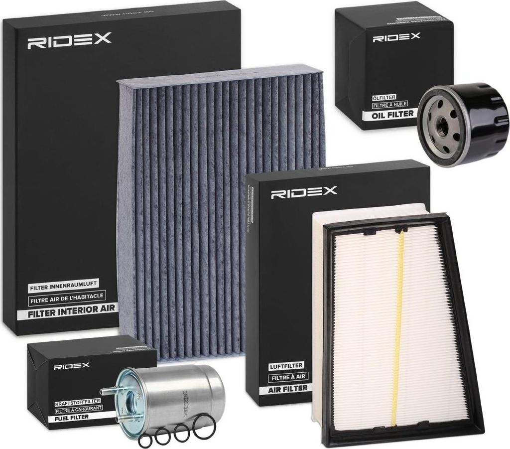 RIDEX Filterset Inspektionspaket Filtersatz für RENAULT Scénic III (JZ0/1) GRAND SCÉNIC III (JZ0/1)