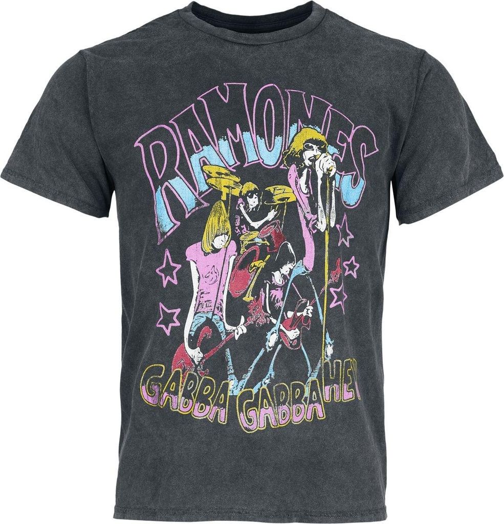 Ramones T-Shirt Herren Gabba Gabba schwarz Band-Merch, Bands 100% Baumwolle XL