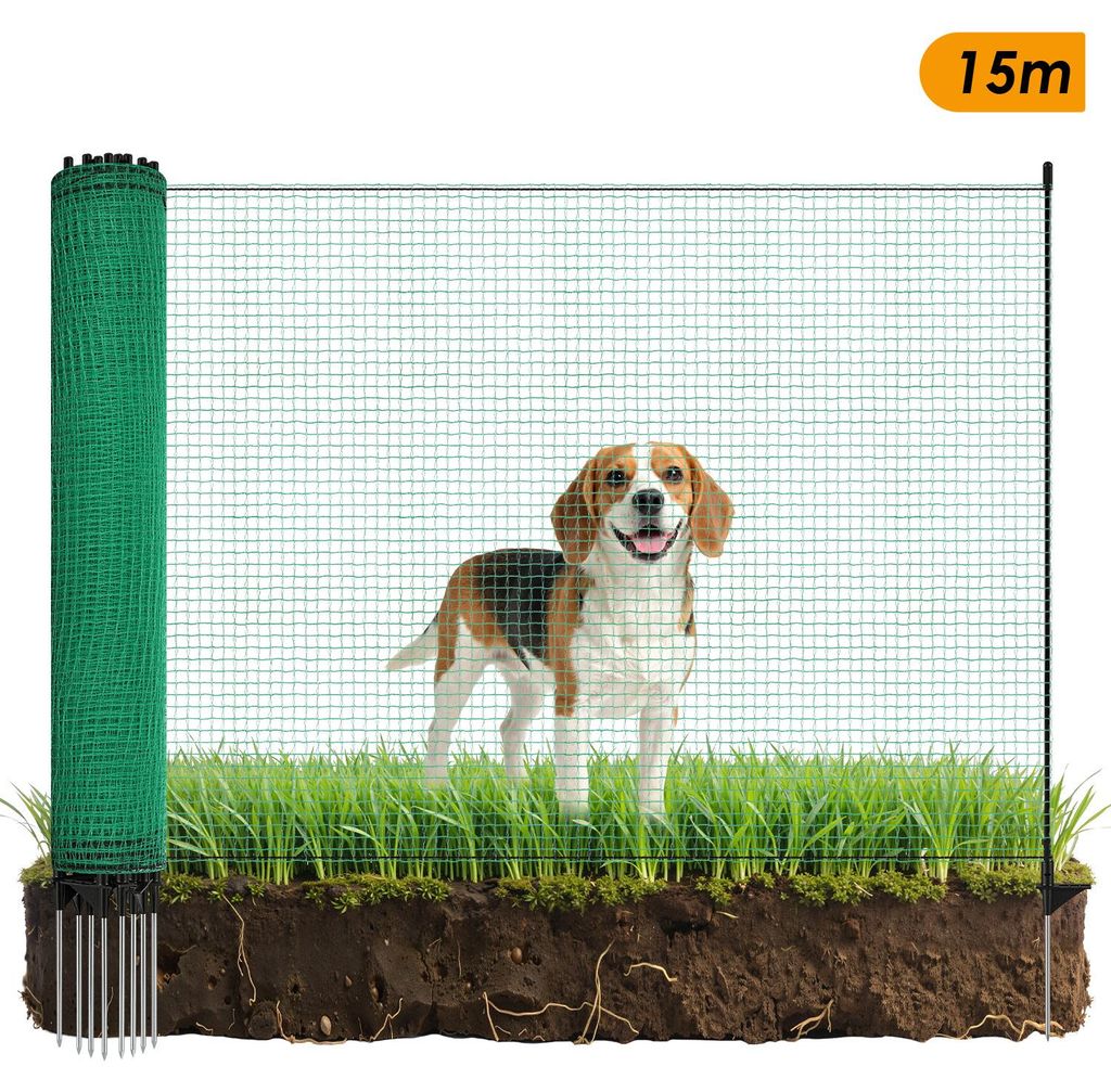 Faziango Mobiler Hundezaun Weidezaun 115 cm x 15 m – Produktbild 