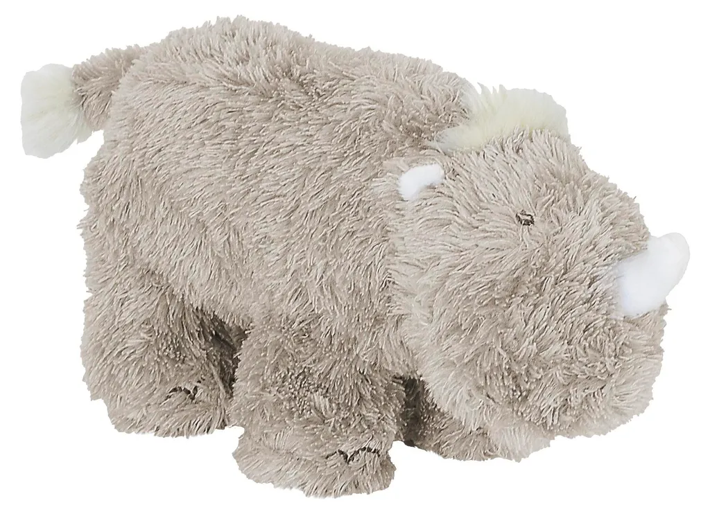 Doudou plat rhinocéros Rufus 22cm en velours gris doux Happy Horse