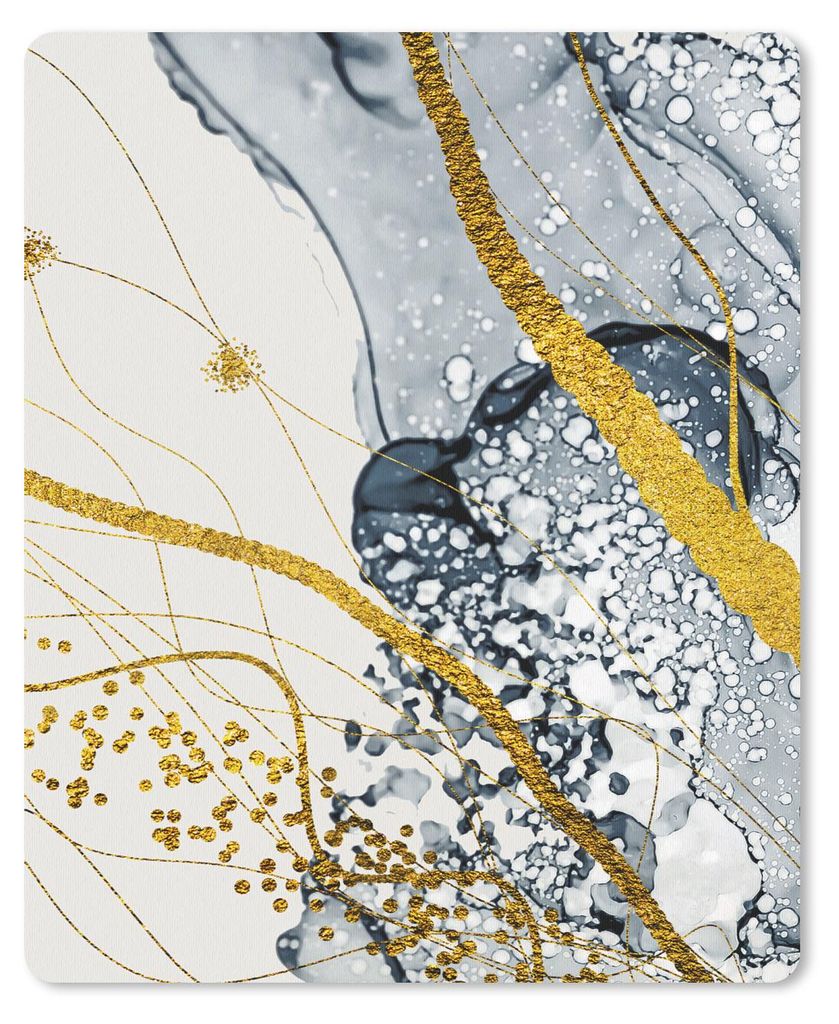 MuchoWow® Mauspad Mousepad Abstrakt - Gold - Natur - Kunst Produktbild 