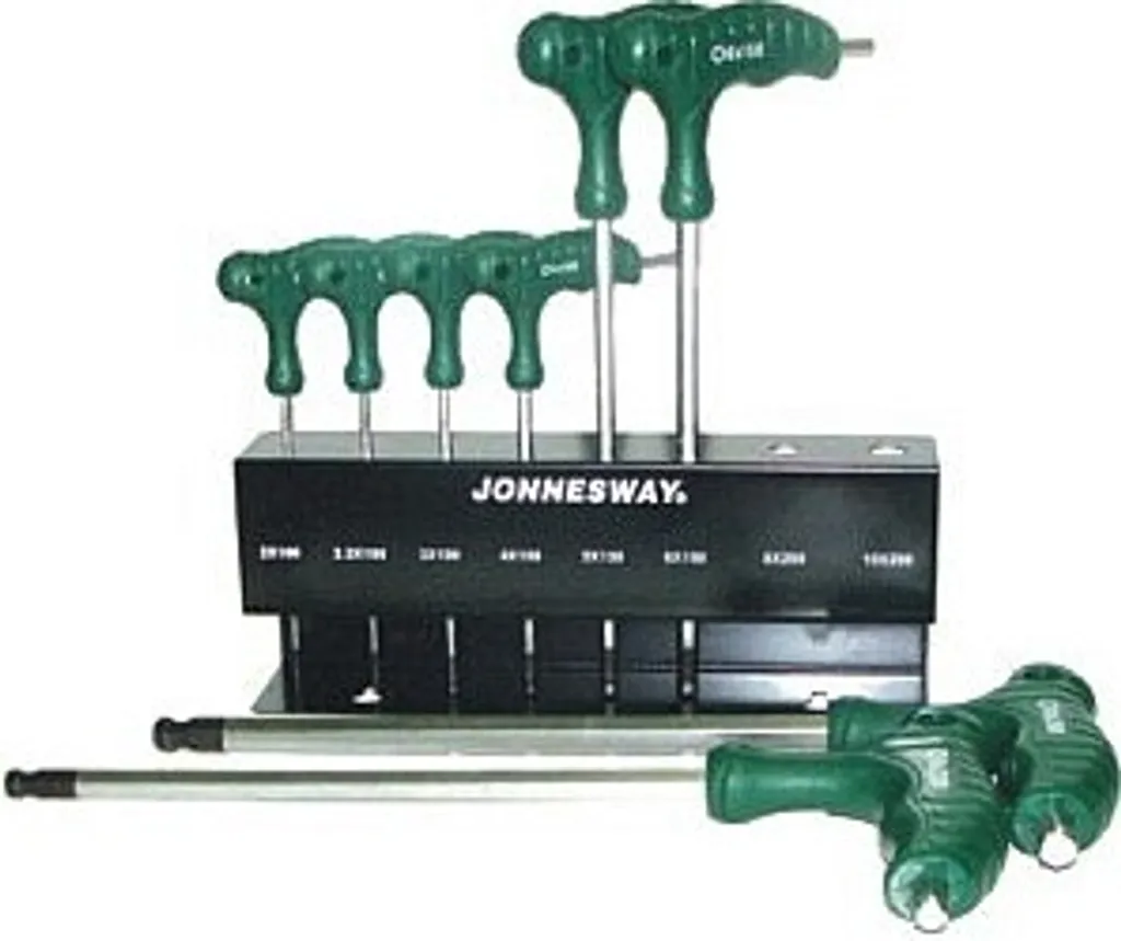Jonnesway H10Mb08S Jeu de 8 Clés Mâles Hexagonales à Tête Sphérique