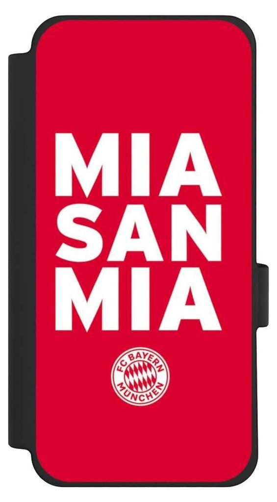 NIVOCASE Klapphülle für Google Pixel 10 Pro XL Handyhülle aus Kunst Leder NIVOflip schwarz FC Bayern München FCB Mia San Mia