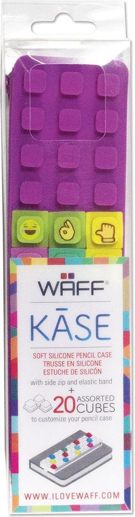Waff Etui lila - personalisierbares Silikon Federmäppchen mit Steinen