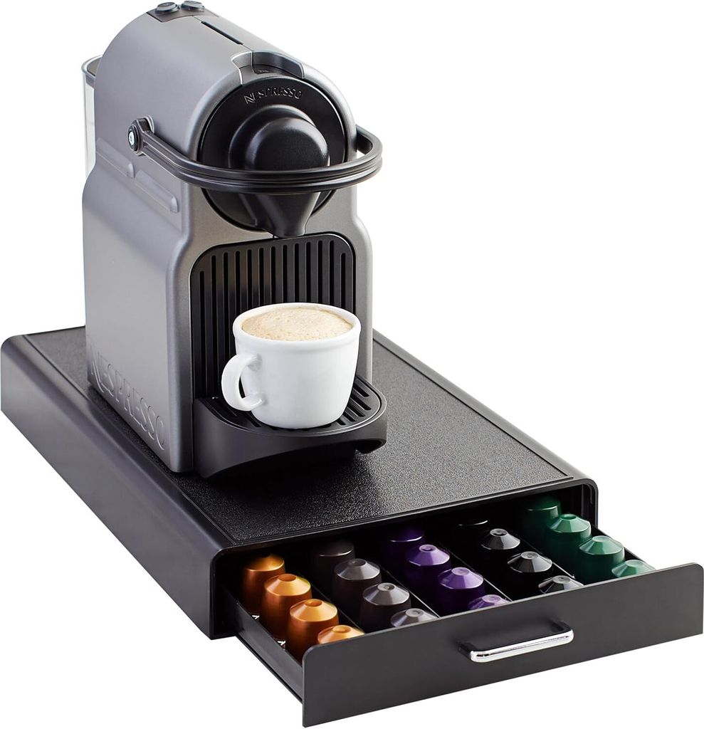 Amazon Basics Schubladenbox Nespresso Originalline Kaffeekapseln Schwarz 50 Kapseln 4,5 kg