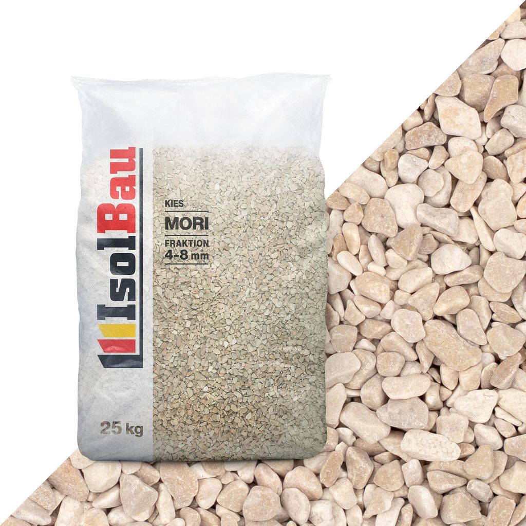 Isolbau - Zierkies 25 kg - Marmorkies 4-8 mm - Deko-Steine für Garten, Steinteppich, Aquariumkies, Ziersplitt Natursteine Gartenkies Wegkies Teich...