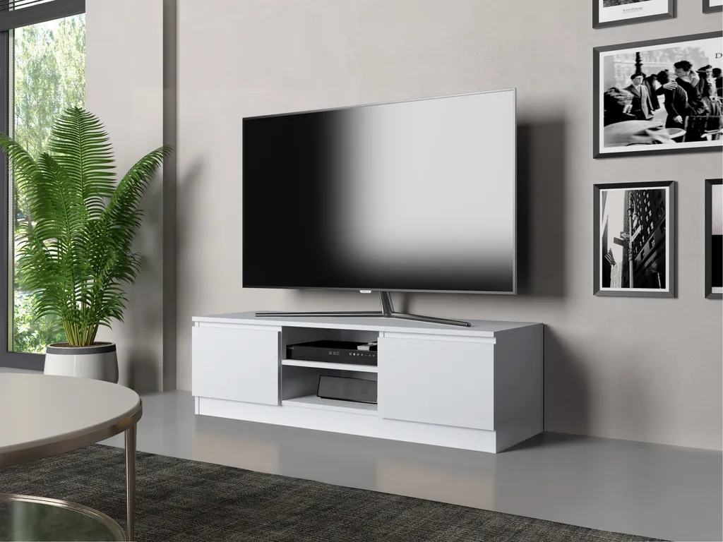 Tavolino per TV SABA 1 - bianco opaco - 6