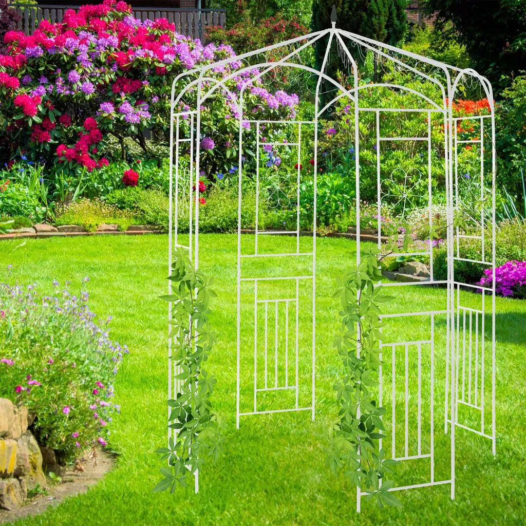 Pavillon rose en métal stable et durable contre le vent - Modèle Typhon - 2