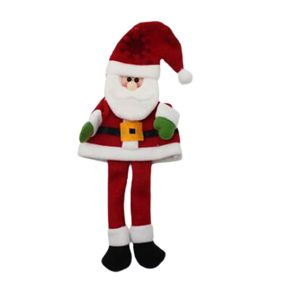 Weinflaschenabdeckung antifade waschbare süße Weihnachtsmann-Claus-Puppe Halten Weinabdeckung für Festival-D