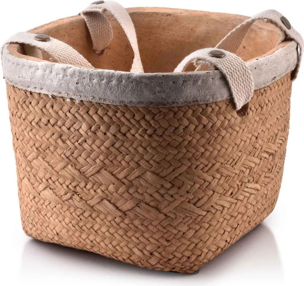 Grand pot de fleurs stable en céramique Rosita 22cm pour éviter chutes