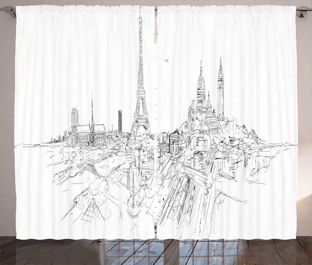 Rideau Notre Dame de Paris ABAKUHAUS, Gris Anthracite 280x225cm