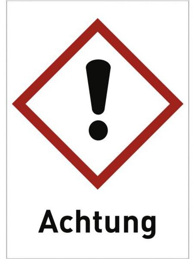 Dreifke Aufkleber Gesundheitsgefahr (GHS 07) Achtung, Folie, 52x74 mm, 500 S...