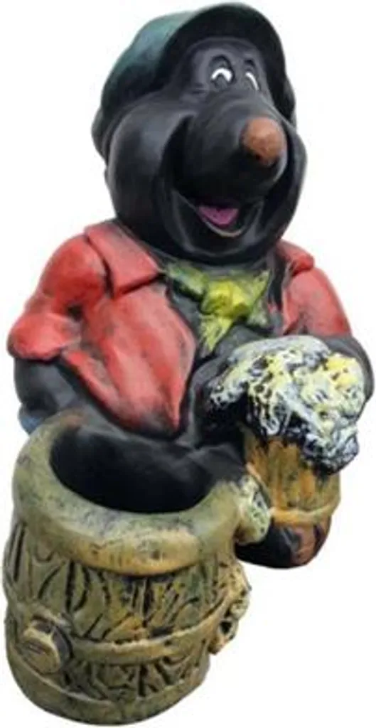Statue Figure Taupe au Design Moderne Décoration Artistique Abstraite