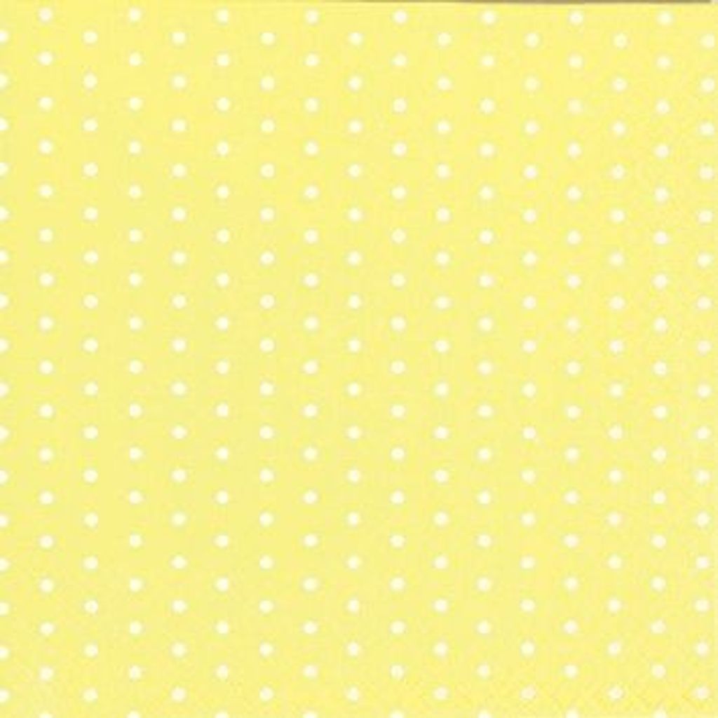 Cocktailservietten Pünktchen gelb - 25 x 25 cm, 20 Stück, 1 St.