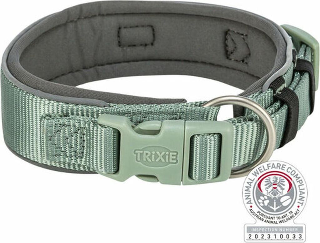 Hundehalsband Trixie Premium grün Graphit M/L 40-48 cm