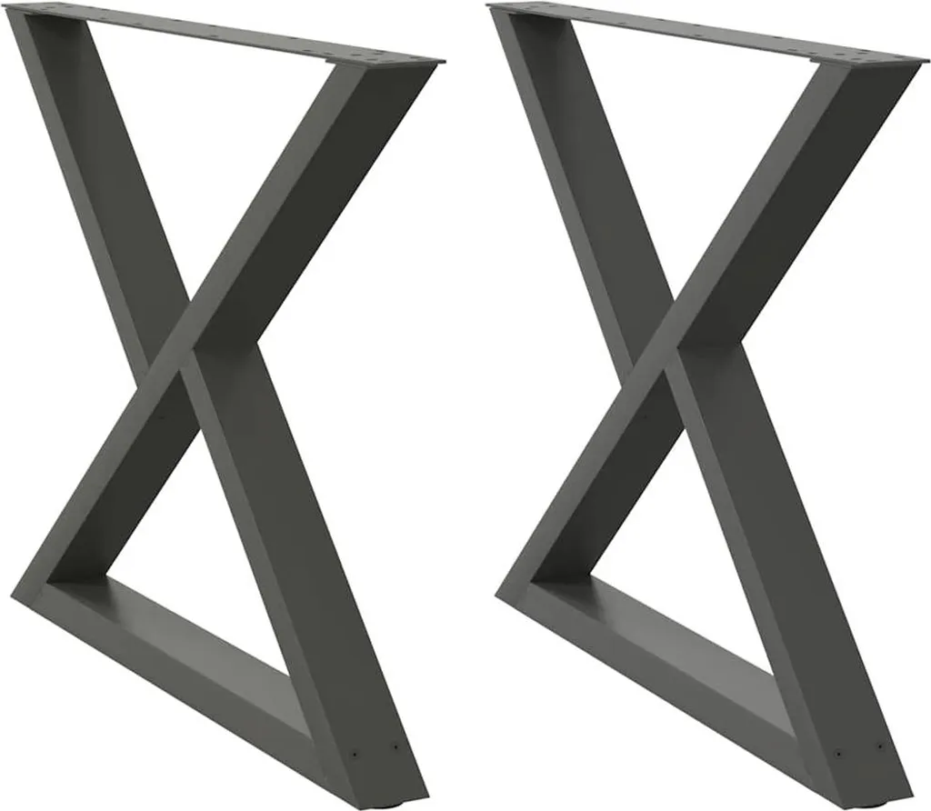 Piedi Tavolo in Acciaio Antracite vidaXL - Gambe 90x73 cm Robuste