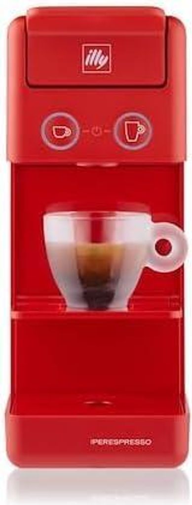 Illy Cafè, Kaffeemaschine Y3.3, rot, kompatibel mit Iperespresso-Kapseln für Espresso und Amerikanischen Kaffee