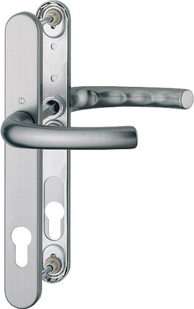 HOPPE Tôkyô Schmalschild-Türgriff-Garnitur (Türstärke: 67 - 72 mm, Oberfläche: F9 Aluminium Stahl) Türstärke: 67 - 72 mm Oberfläche: F9 Al...
