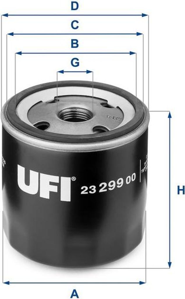 UFI 23.299.00 Ölfilter OE 96879797 kompatibel mit Aveo, Captiva, Lacetti, Volt, Nubira, Stilo, Ampera, Astra F, Astra G, Astra H, Combo, Corsa C, ...